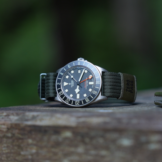 Pleated Green FXD 22mm (removable keeper)